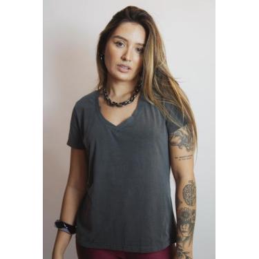 Imagem de Camiseta Gola V Basic - Be Rock T-Shirt, P, Stone