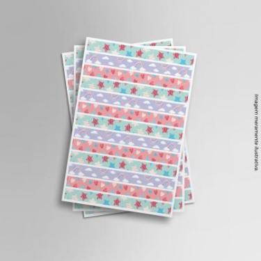 Imagem de Cartela de Adesivo Washi Tape Tons Pasteis - PRESENTE-BRINDE