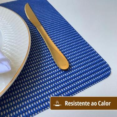 Imagem de 8 Jogo Americano PVC Antiderrapante Resistente New Flex Az - IDEALIZA,