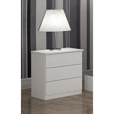 Imagem de Mesa De Cabeceira Com 3 Gavetas - 028 -neve - Star Móveis