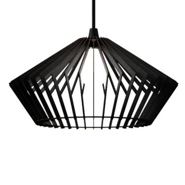 Imagem de Luminária Teto Tipo Pendente Dejavu Mdf Completa - Preta