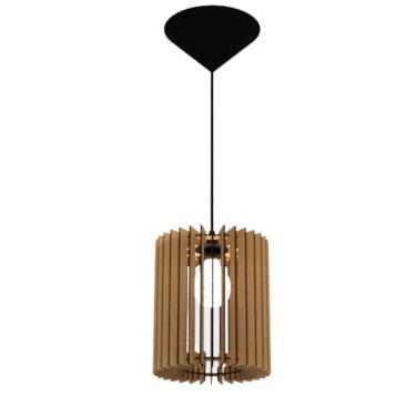 Imagem de Luminária Teto Tipo Pendente Turmalina Mdf - Completa Mdf Cru