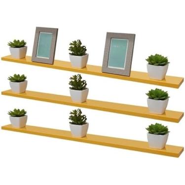 Imagem de Prateleiras com Suporte Invisível de Madeira Maciça Pinus 9 a 10cm de largura (Pinus,2und 50cm)