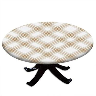 Imagem de Cortina blecaute xadrez, padrão de textura xadrez marrom, cortinas blackout com absorção de som para decoração de sala de jantar/festa, L 132 x C 239 cm