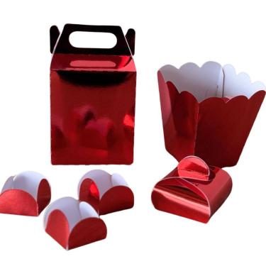 Imagem de Kit Lembrancinhas Laminada Festas Decoração Natal Presente Para Criança Infantil Caixinha de Presente