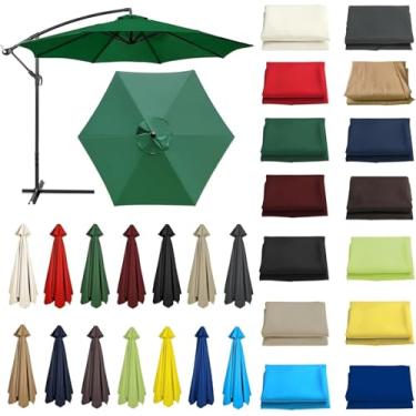 Imagem de Guarda-sol De Substituição Canopy 200cm 270cm 300cm 6.5ft 9ft 10ft Parasol Guarda-chuva Substituição Canopy Cover Poliéster 6arms 8 Braços Tecido De Substituiçã, White, 6 ribs-3m(9.8ft)