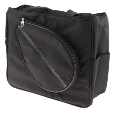 Imagem de Aosekaa Bolsa de tênis para esportes ao ar livre, organizador de equipamentos, multifuncional, grande capacidade, portátil, com compartimento para sapatos, Preto