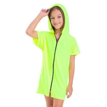 Imagem de Roupão de Ziper Amarelo infantil Solenza Moda Praia, 22 - G Adulto (42