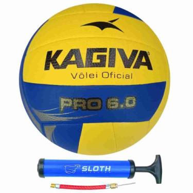 Imagem de Bola de Vôlei de Quadra / Praia Kagiva profissional 6.0 + Bomba de Ar,