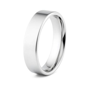 Imagem de Aliança de Prata 4mm Reta Namoro Compromisso Namorados Presente Casal 