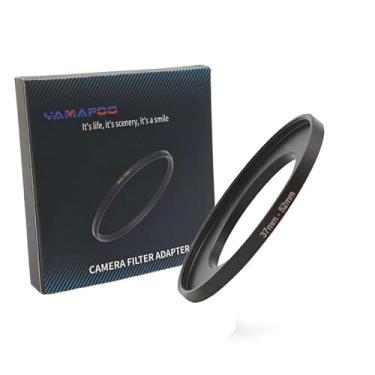 Imagem de Adaptador de anel de metal para cima/para baixo compatível com câmeras mirrorless DSLR Lens, conversor de rosca de filtro UV CPL ND, preto (37-52)