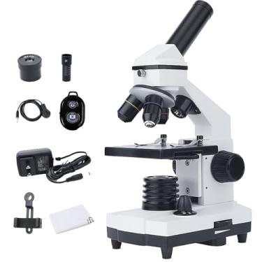 Imagem de MicroscóPio Profissional De CiêNcias, Microscópio monocular,microscópio óptico,AjustáVel 2000x Com suporte para celular MicroscóPio BiolóGico,Para demonstrações de ensino escolar