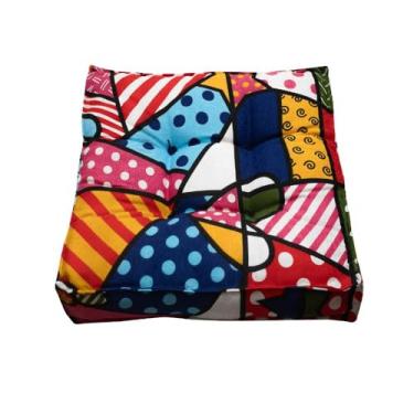 Imagem de Almofada Futon 45x45 Assento Turco Colorido Cores Decoraçao Design Shelter(Art Pop)