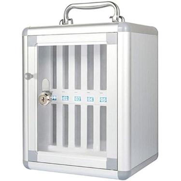 Imagem de Armário De Armazenamento Para Celular Cofre Exame Escolar Trabalho Fechadura Transparente Com Armário Numerado, Silver, 12