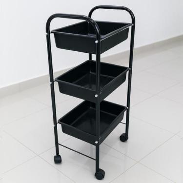 Imagem de Carrinho Auxiliar Salão Beleza Cabeleireiro Manicure Centro Clínica Es