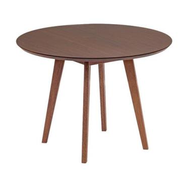 Imagem de Mesa de Jantar Redonda 105cm X 70cm Ecograndis Vertice Nozes - Esel