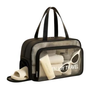 Imagem de Bolsa Necessaire Transparente Impermeável para Praia e Piscina, itens pessoais e de higiêne