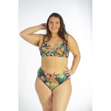 Imagem de Biquíni Plus Size Estampado Asa Delta com Alta Sustentação - 7 MODA PR