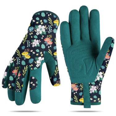 Imagem de Norala Luvas De Jardinagem Para Mulheres, Couro Femininas À Prova Espinhos, Sem Facadas, Jardinagem, Capina, Trabalho, Escavação, Plantio, Poda