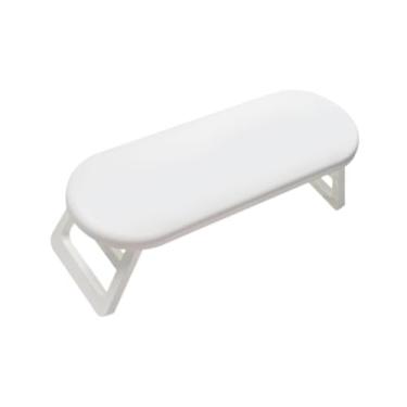 Imagem de Ysyqkn Almofada de Apoio para Unhas E Braços, Almofada de Manicure Dobrável, Estação de Mesa para Iniciantes, para áreas Externas, branco