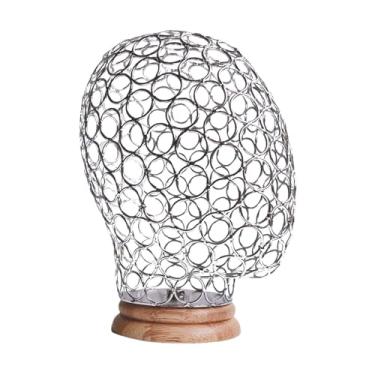 Imagem de Ysyqkn Suporte para Perucas, Cabeça de Manequim Oca de Metal, Expositor de Chapéus, Suporte para Perucas, Modelo de Exibição de Perucas, Suporte para Perucas, Argênteo