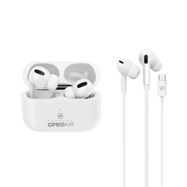 Imagem de Fone de ouvido bluetooth GPro Air - Com Pop-up Connection + Fone de Ouvido Tipo C Dual Air - Gshield