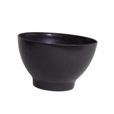 Imagem de Kit 6 Bowl Cumbuca P/ Sopas Caldos Sobremesa Plástico 700 Ml Preto - V