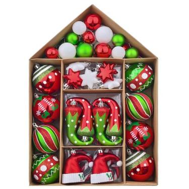 Imagem de Conjunto de enfeites de Natal Valery Madelyn 70 quilates Elf Vermelho 