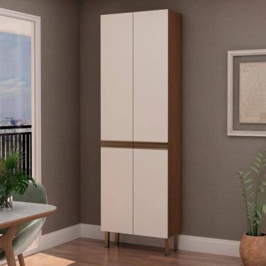 Imagem de Armário de Cozinha Genialflex Conecta Paneleiro Ébano Branco