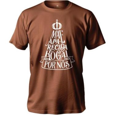 Imagem de Camiseta Católica Nossa Senhora Aparecida Feminina E Masculina Em Algo