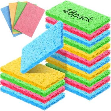 Imagem de Esponja de cozinha Zhengmy Natural Sponges para pratos 48 unidades