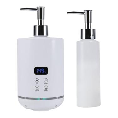 Imagem de predolo Aquecedor de óleo de massagem com dispensador de frasco de óleo, aquecimento rápido, multifuncional, leve, para spa, aquecedor de frascos, Branco