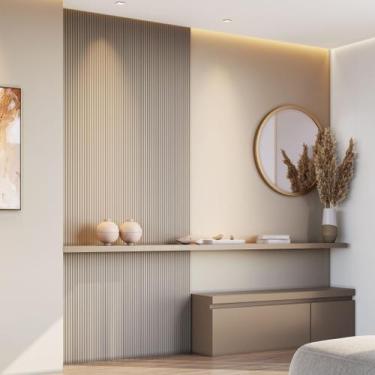 Imagem de Kit 2 Placas de Painel Ripado Tóquio 250cm X 58cm X 3,3mm (rende 2,9m²