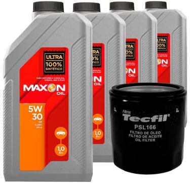 Imagem de 4 Óleo Sintético 5W30 Maxon e Filtro Tecfil HB20 2012 a 2023