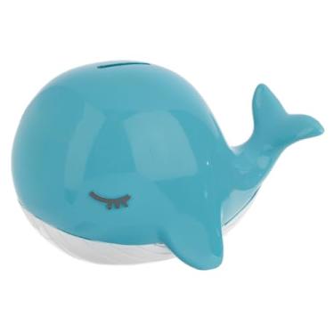 Imagem de GANZ Cofrinho azul oceano e baleia branca para crianças 18 cm Polystone cofrinho para economia