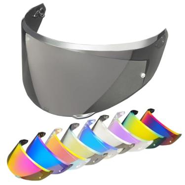 Imagem de YMTSGEQ Viseira de capacete de substituição para novo K3, lente de viseira de proteção de capacete de motocicleta compatível com AGV K3 DOT (E2206) capacete (preto claro)