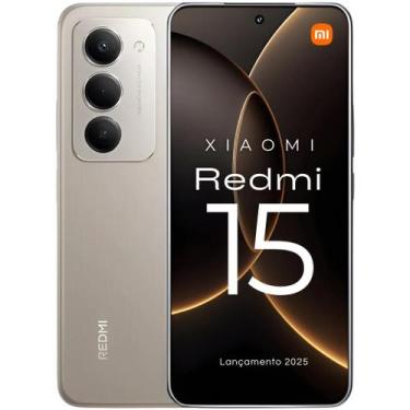 Imagem de Smartphone Redmi15 Lançamento 2025 Tela 144Hz 50MP camera IA integrada