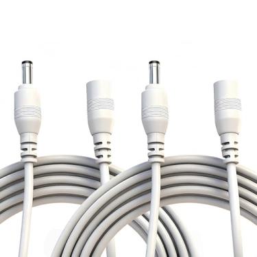 Imagem de LETONDA Cabo de extensão de alimentação CC, 5,5 mm x 2,1 mm, cabo de alimentação para câmera de segurança, branco (1,0 m)