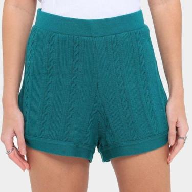 Imagem de Shorts Fila UC Knit Stripe Feminino, Verde, GG