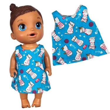 Imagem de Roupa boneca para baby alive - vestido gatinha - casinha 4