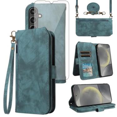 Imagem de Asuwish Capa de celular para Samsung Galaxy S24 Plus/S25 Plus S24+ S25+ 5G capa carteira celular com alça protetora de tela flip slot para cartão S24Plus 24S + S 24 24+ S25Plus 25S 25+ SM-S936U