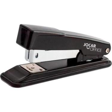 Imagem de Grampeador metal jocar preto p/25fls. 11,5cm pt unidade 93013 - leonor