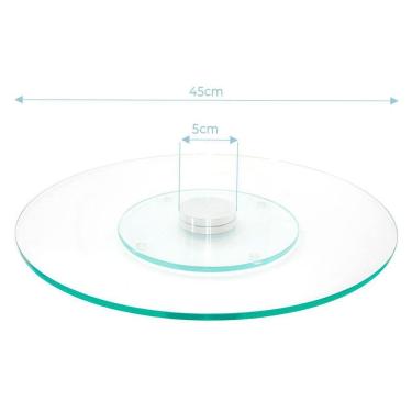 Imagem de Prato Giratório Vidro Temperado 8Mm Incolor 45Cm