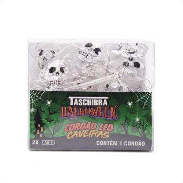 Imagem de Cordão Luminoso Taschibra Halloween Caveiras A Pilha