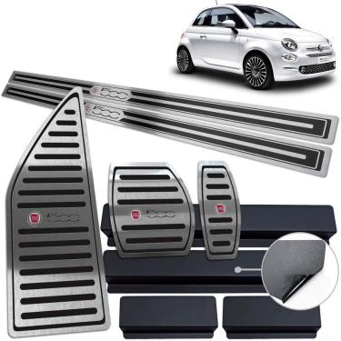 Imagem de Soleira Pedaleira Automático Descanso Fiat 500 Preto