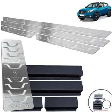 Imagem de Descanso + Soleiras Nissan Kicks Uefa Ed Prata Baixo Relevo