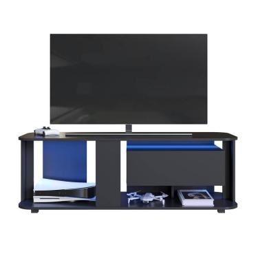 Imagem de Rack Moderno Com LED 01 Gaveta 136cm Preto PRODDY