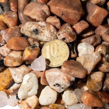 Imagem de Turmalina No Feldspato Rolada Natural 1 kg - 10 a 20mm Tipo B - Atacad