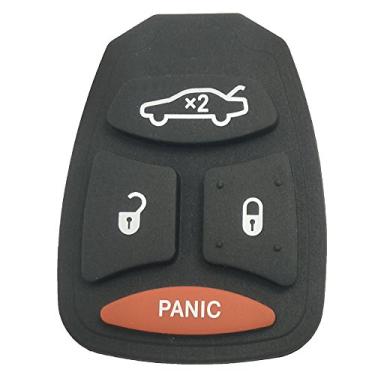 Imagem de Arruweer Botão de substituição para Chrysler Dodge Jeep Keyless Entry Controle Remoto Ignição Car Key Fob Case Shell Repair Fix