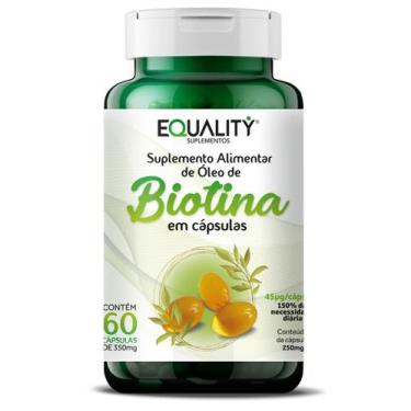 Imagem de Vitamina B7 Biotina 350mg Pote 60 Cápsulas - Equality Suplementos